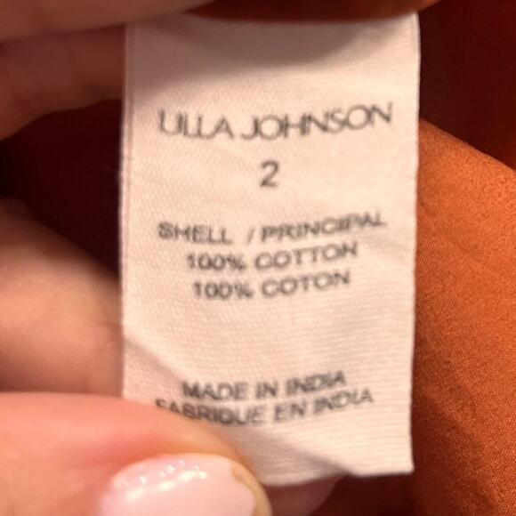 NWT Ulla Johnson Madeline Smocked Dress Clay Handmade Sz 2 MSRP $595 - Picture 11 of 12